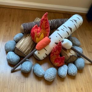 Crate & Kids Plush Campfire Land of Nod Toy Fire